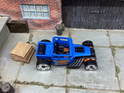 Loose Hot Wheels: Bone Shaker Hot Rod Truck - Hot Wheels Satin Blue — view 3