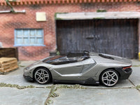 Loose Hot Wheels - 2016 Lamborghini Centenario Roadster - Silver — view 3