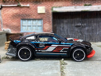 Loose Hot Wheels - 2005 Ford Mustang Race Car - Black, White and Red