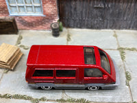 Loose Hot Wheels - 1986 Toyota Van - Dark Red and Gray — view 2