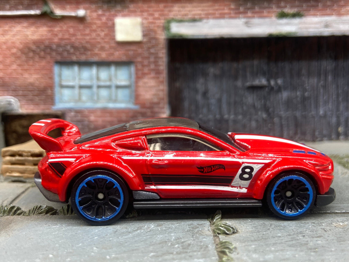 Loose Hot Wheels 2015 Ford Mustang Race Car, Red White & Black