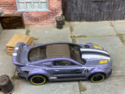 Loose Hot Wheels - Custom 2015 Ford Mustang Race Car - Purple, White and Black — view 2