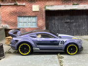 Loose Hot Wheels - Custom 2015 Ford Mustang Race Car - Purple, White and Black — view 3