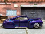 Loose Hot Wheels 1941 Ford Coupe Tail Dragger Dressed in Purple, Pink and Blue — view 3
