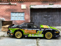 Loose Hot Wheels - Ford Mustang Cobra Race Car - Black and Green Mustang OSO Livery — view 3