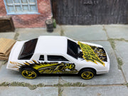 Loose Hot Wheels - Chevy Stocker Stock Car - White Yellow Jackets Livery — view 2