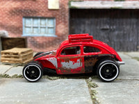 Loose Hot Wheels - VW Custom Volkswagen Beetle - Red — view 3