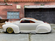 Loose Hot Wheels 1941 Ford Coupe Tail Dragger Dressed in White with Flames — view 3