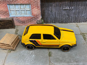 Loose Hot Wheels: VW Volkswagen Golf MK2 Dressed in Yellow