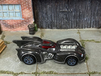 Loose Hot Wheels - Batman Batmobile Arkham Asylum - Gray — view 2