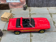 Loose Hot Wheels 1969 Ford Mustang Shelby GT500 Dressed in Red and Gold — view 2