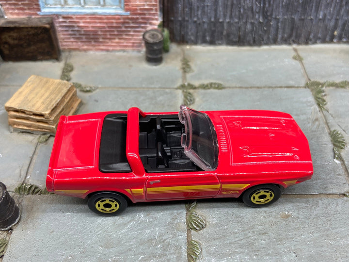Loose Hot Wheels 1969 Ford Mustang Shelby GT500 Dressed in Red and Gold — view 2