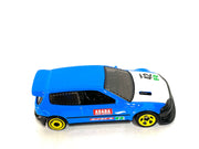 Loose Hot Wheels - Honda Civic Custom Race Car - Blue and White — view 2