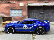 Loose Hot Wheels 2017 Chevy Camaro ZL1 Dressed in Blue and White — view 3