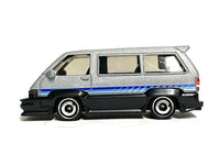 Loose Hot Wheels - 1986 Toyota Van - Silver, Black and Blue