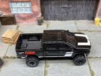 Loose Hot Wheels - 2019 Chevy Silverado Trail Boss LT - Black and White — view 2