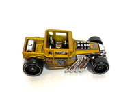 Loose Hot Wheels - Bone Shaker Hot Rod Truck - Gold and Black BoneShaker #68 Livery — view 2