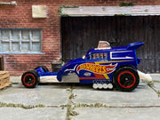 Loose Hot Wheels - Altered Ego Dragster - Hot Wheels Blue and White — view 3
