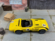 Loose Hot Wheels - Chevy Corvette Grand Sport Roadster - Yellow and Black — view 2