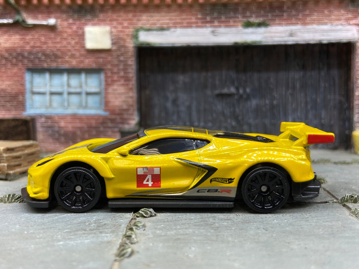 Loose Hot Wheels - Chevy Corvette C8-R Race Car - Yellow 4