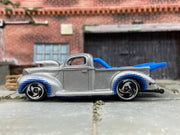 Hot Wheels 1940 Ford Drag Truck, Silver & Blue Livery