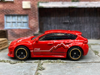 Loose Hot Wheels - Subaru WRX STI - Red, White and Black — view 3