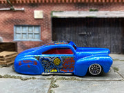 Loose Hot Wheels 1941 Ford Coupe Tail Dragger - Blue Zombie Graphics — view 3