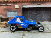 Loose Hot Wheels - 1942 Willys MB Mud Bog Jeep - Blue and White — view 3