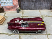 Loose Hot Wheels - Jaguare D Type Racer - Huffman Hawks Dark Red