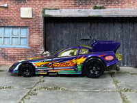 Loose Hot Wheels - Mustang Funny Car Dragster - Purple — view 3