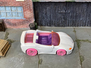 Loose Hot Wheels - Barbie Extra Toon'd - White, Purple and Pink — view 2