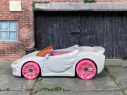 Loose Hot Wheels - Barbie Extra Toon'd - White, Purple and Pink — view 3