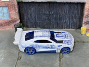 Loose Hot Wheels - 2011 Camaro - White and Blue — view 2