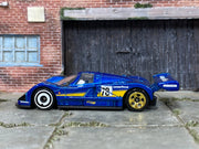 Loose Hot Wheels - Mazda 787B Race Car - Blue and Yellow Goodyear — view 3