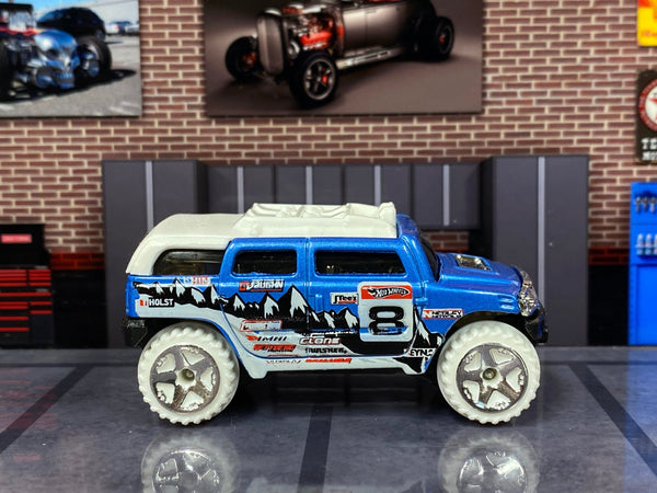 Loose Hot Wheels - Rockster 4X4 - Blue and White