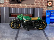 Loose Hot Wheels - Honda CB750 Cafe Motorcycle - Green — view 2
