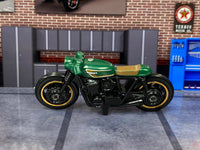 Loose Hot Wheels - Honda CB750 Cafe Motorcycle - Green — view 2