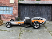 Loose Hot Wheels - Rockin Railer Drag Car - Gray, Orange and Black — view 3