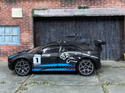 Loose Hot Wheels - Jaguare I-Pace eTrophy - Carbon Fiber Black and Blue — view 3