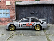 Loose Hot Wheels - 1987 Ford Sierra Cosworth - Silver and Black 87 — view 3