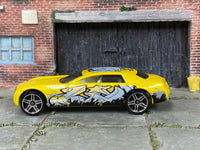 Loose Hot Wheels - Cadillac V-16 - Yellow Graphiti — view 3