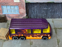 Loose Hot Wheels - GMC Motor Home - Purple and Orange with Flames — view 2