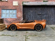 Loose Hot Wheels - Chevy Corvette C7 Z06 Convertible - Copper and Black — view 3
