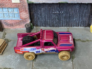 Loose Hot Wheels - 1987 Dodge D100 Baja Race Truck - Pink