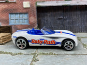 Loose Hot Wheels - Dodge Concept Car Convertible - White and Blue BabyRuth
