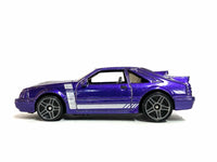Loose Hot Wheels - 1984 Ford Mustang SVO - Purple and Silver — view 3