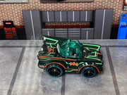 Loose Hot Wheels - Batman Batmobile 60's TV Series Car TOON'D - Black and Green — view 2