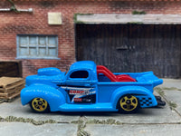 Loose Hot Wheels - 1940 Ford Drag Truck - Light Blue Comp Cams Livery — view 3