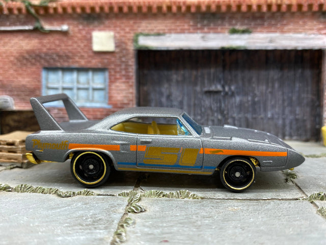 Loose Hot Wheels Plymouth Superbird - Satin Gray & Gold