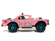 Loose Hot Wheels -1955 Chevy Big Air Bel Air 4x4 - Pink and Blue — view 3